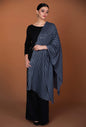Pashtush Store Stole Pashtush Womens Cashmere and Wool Blended Scarf, Navy Blue