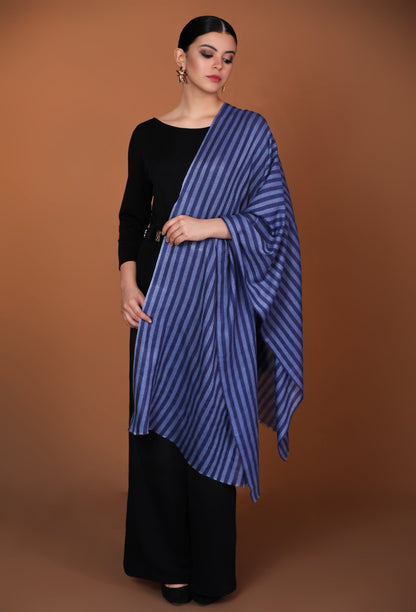 Pashtush India Womens Stoles and Scarves Scarf Pashtush Womens Cashmere And Wool Blended Scarf, Spruce Blue
