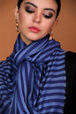 Pashtush India Womens Stoles and Scarves Scarf Pashtush Womens Cashmere And Wool Blended Scarf, Spruce Blue
