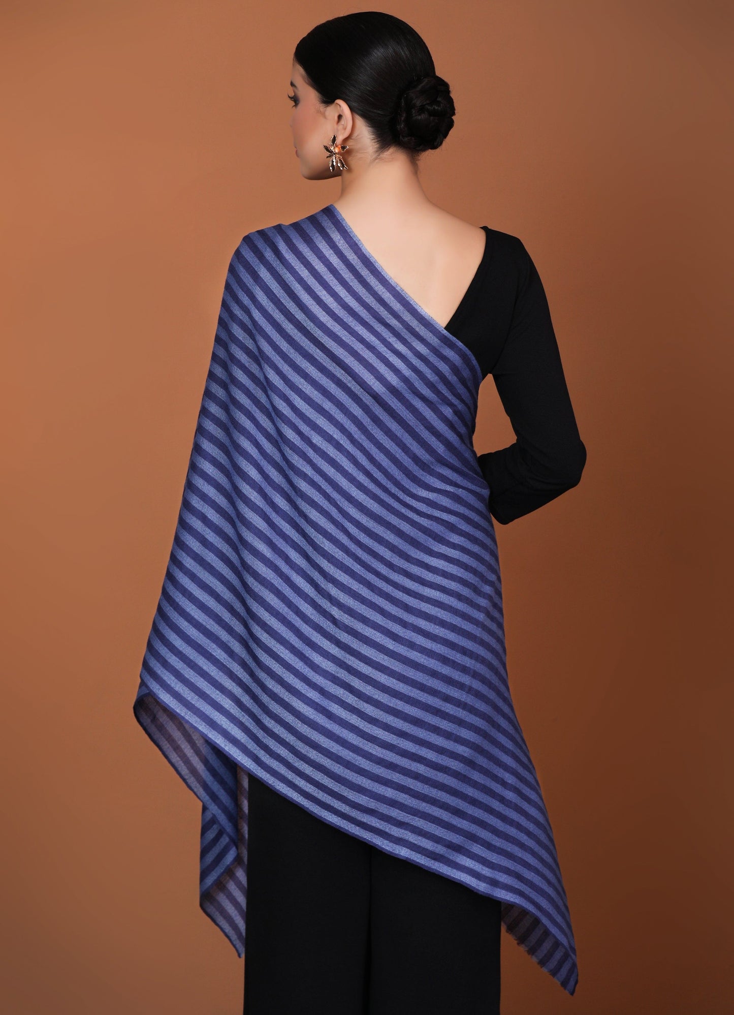 Pashtush India Womens Stoles and Scarves Scarf Pashtush Womens Cashmere And Wool Blended Scarf, Spruce Blue