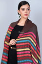 Pashtush Store Stole Pashtush Womens Cashmere and Wool Blended Scarf, with Fluro-Neon Stripes