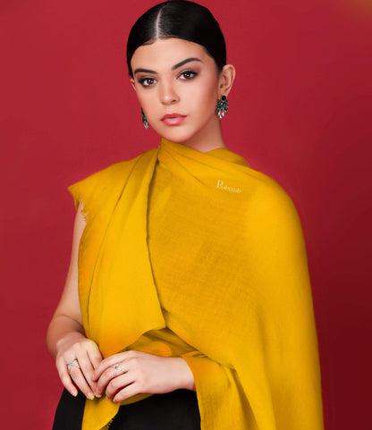 Pashtush Shawl Store Stole Pashtush Womens Cashmere Pashmina Scarf, Diamond Weave, Dandelion
