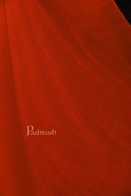 Pashtush Shawl Store Stole Pashtush Womens Cashmere Pashmina Scarf, Diamond Weave, Deep Orange