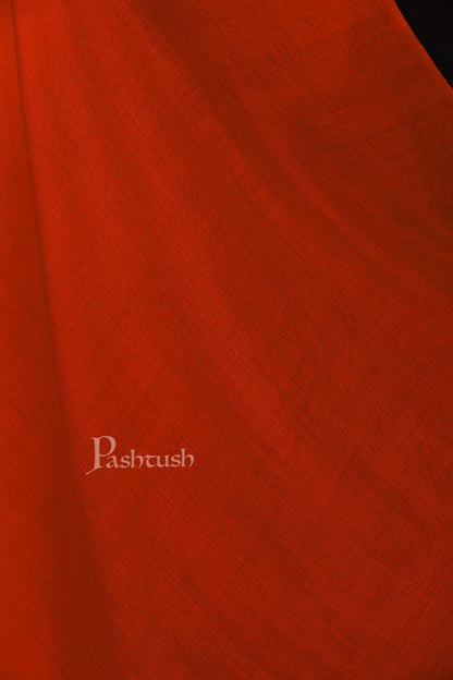Pashtush Shawl Store Stole Pashtush Womens Cashmere Pashmina Scarf, Diamond Weave, Deep Orange