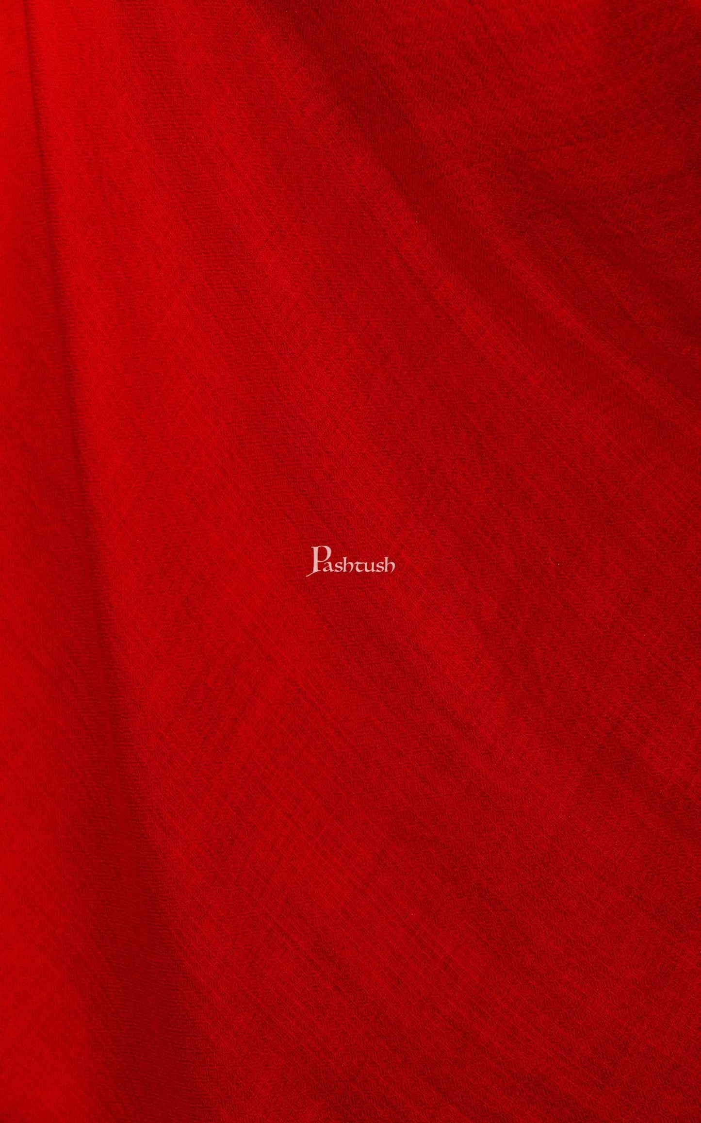 Pashtush Shawl Store Stole Pashtush Womens Cashmere Pashmina Scarf, Diamond Weave, Scarlet Red
