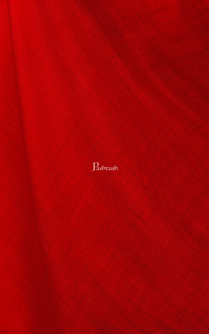 Pashtush Shawl Store Stole Pashtush Womens Cashmere Pashmina Scarf, Diamond Weave, Scarlet Red