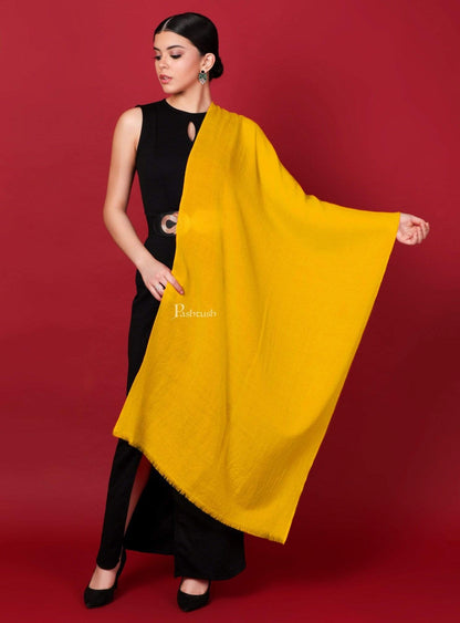 Pashtush India 70x200 Pashtush Womens Cashmere Pashmina Scarf, Diamond Weave, Sunray