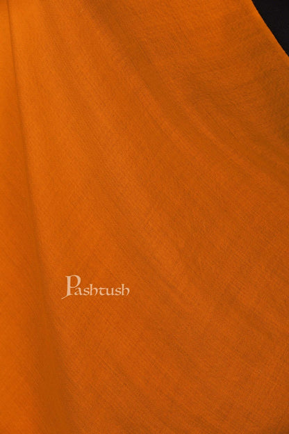 Pashtush India 70x200 Pashtush Womens Cashmere Pashmina Scarf, Diamond Weave, Vibrant Orange