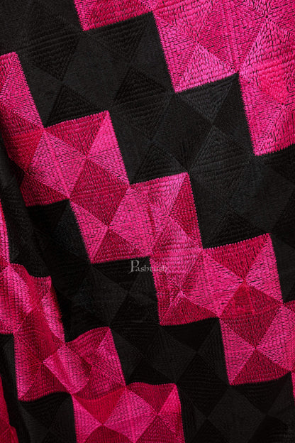 Pashtush India 114x228 Pashtush Womens Chiffon Dupatta with Multicoloured Embroidery, Phulkari