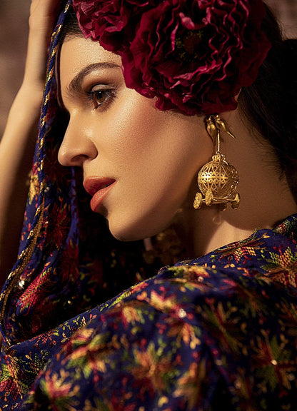 Pashtush Shawl Store Dupatta Pashtush Womens Chiffon Phulkari Dupatta, Light Pink with Multicoloured Embroidery, Light Weight