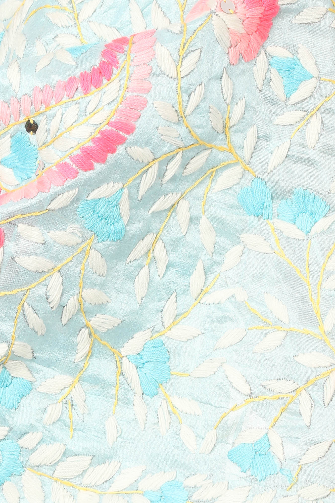 Pashtush India Womens Dupatta Pashtush Womens Dupatta, 100% Hand Embroidered Kantha Needlework Work, Free Size, Blue