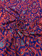 Pashtush Womens Dupatta, 100% Hand Embroidered Needlework Work, Free Size, Multi-Coloured