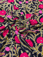 Pashtush Womens Dupatta, 100% Hand Embroidered Needlework Work, Free Size, Multi-Coloured