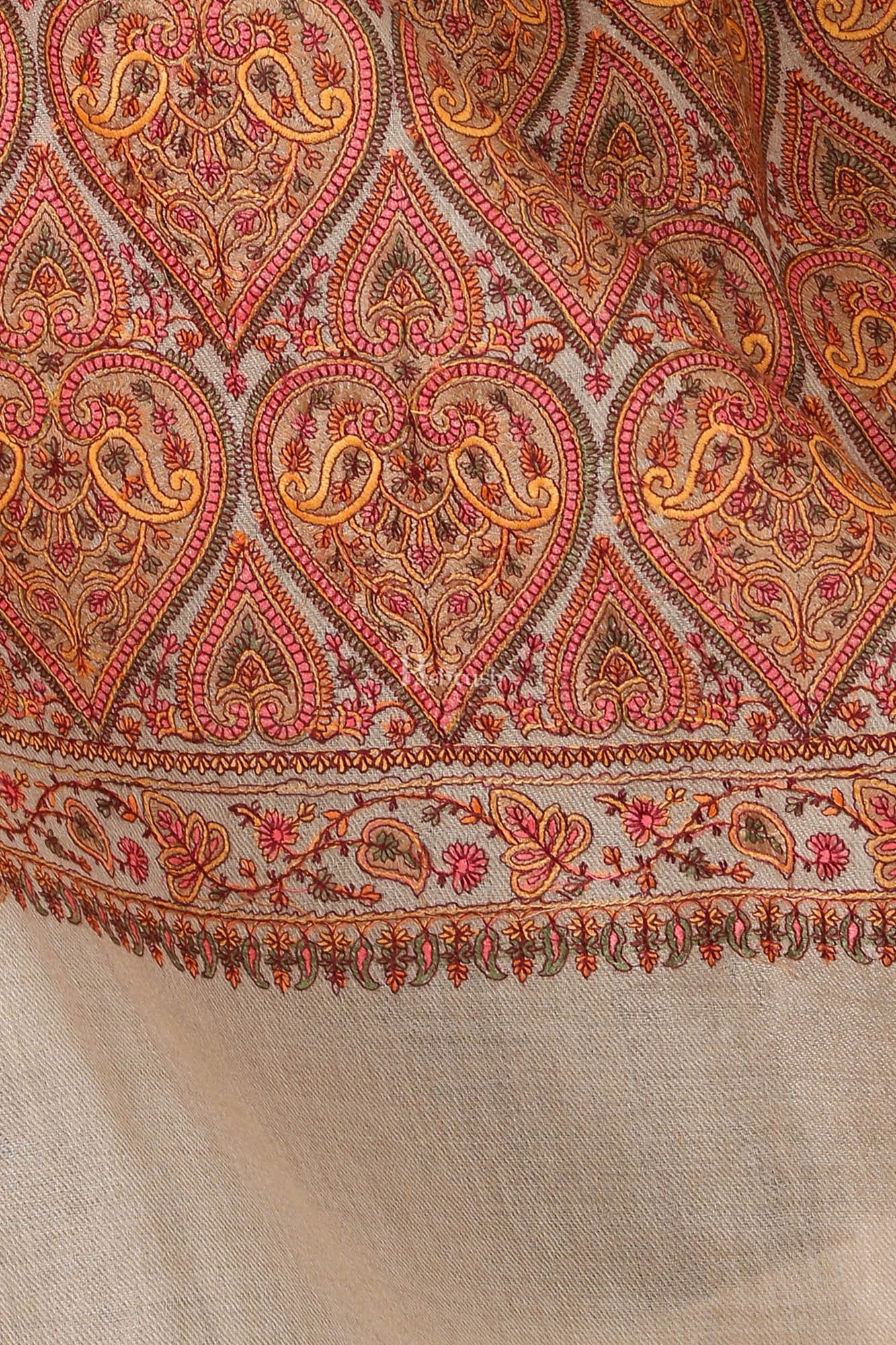 Pashtush India Womens Shawls Pashtush Womens Embroidery Jaal Jamawar Shawl, Fine Wool, Soft And Warm