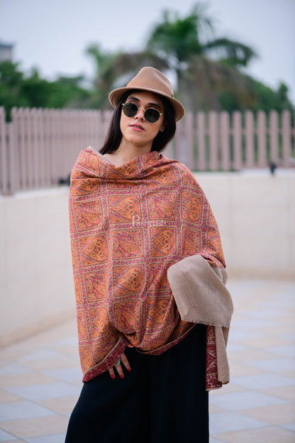 Pashtush India Womens Shawls Pashtush Womens Embroidery Jaal Jamawar Shawl, Intricate Heritage Collection