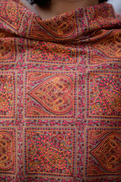 Pashtush India Womens Shawls Pashtush Womens Embroidery Jaal Jamawar Shawl, Intricate Heritage Collection