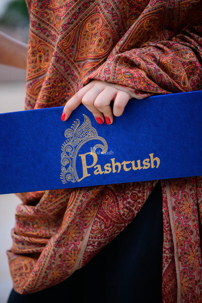 Pashtush India Womens Shawls Pashtush Womens Embroidery Jaal Jamawar Shawl, Intricate Heritage Collection