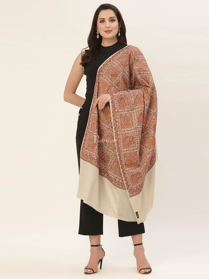Pashtush India Womens Shawls Pashtush Womens Embroidery Jaal Jamawar Shawl, Intricate Heritage Collection