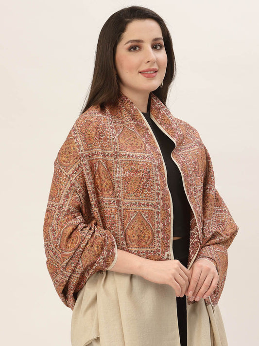 Pashtush India Womens Shawls Pashtush Womens Embroidery Jaal Jamawar Shawl, Intricate Heritage Collection