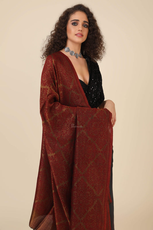 Pashtush India 100x200 Pashtush Womens Embroidery Shawl