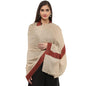 Pashtush India Womens Shawls Pashtush Womens Embroidery Shawl, Fine Wool Shawls, Taupe