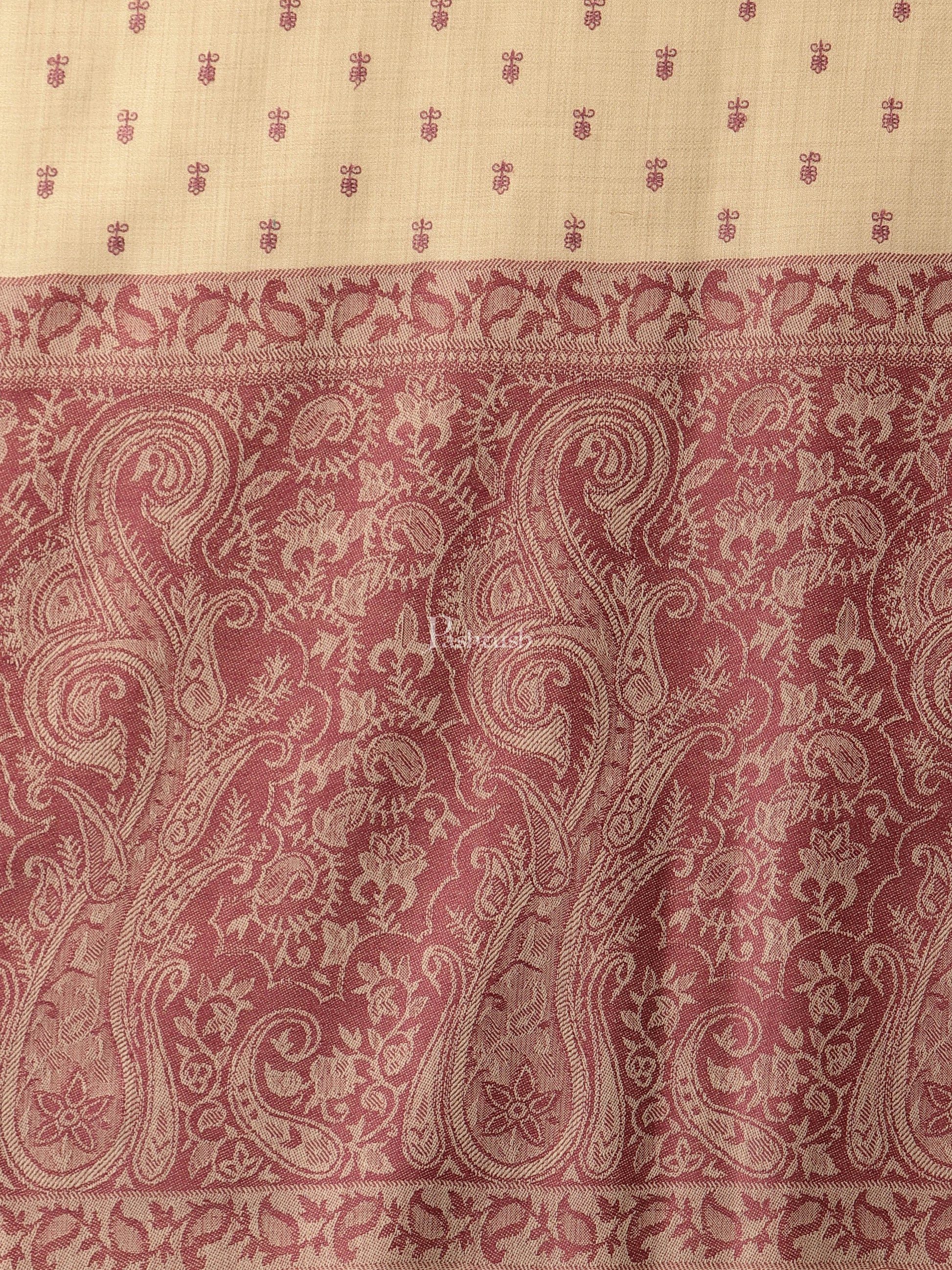 Pashtush India Womens Shawls Pashtush Womens Embroidery Shawl, Jacquard Palla, Fine Wool