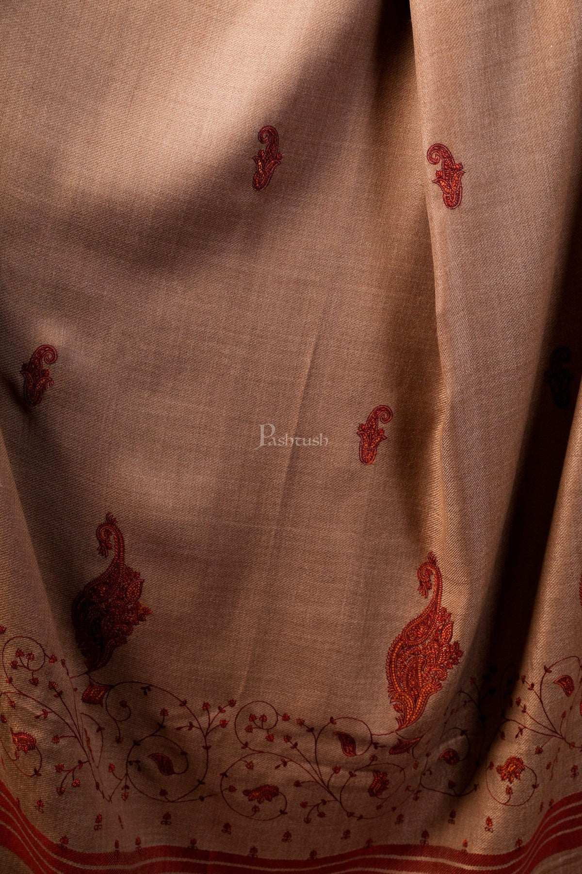 Pashtush India 114x228 Pashtush Womens Embroidery Shawl, Large and Warm