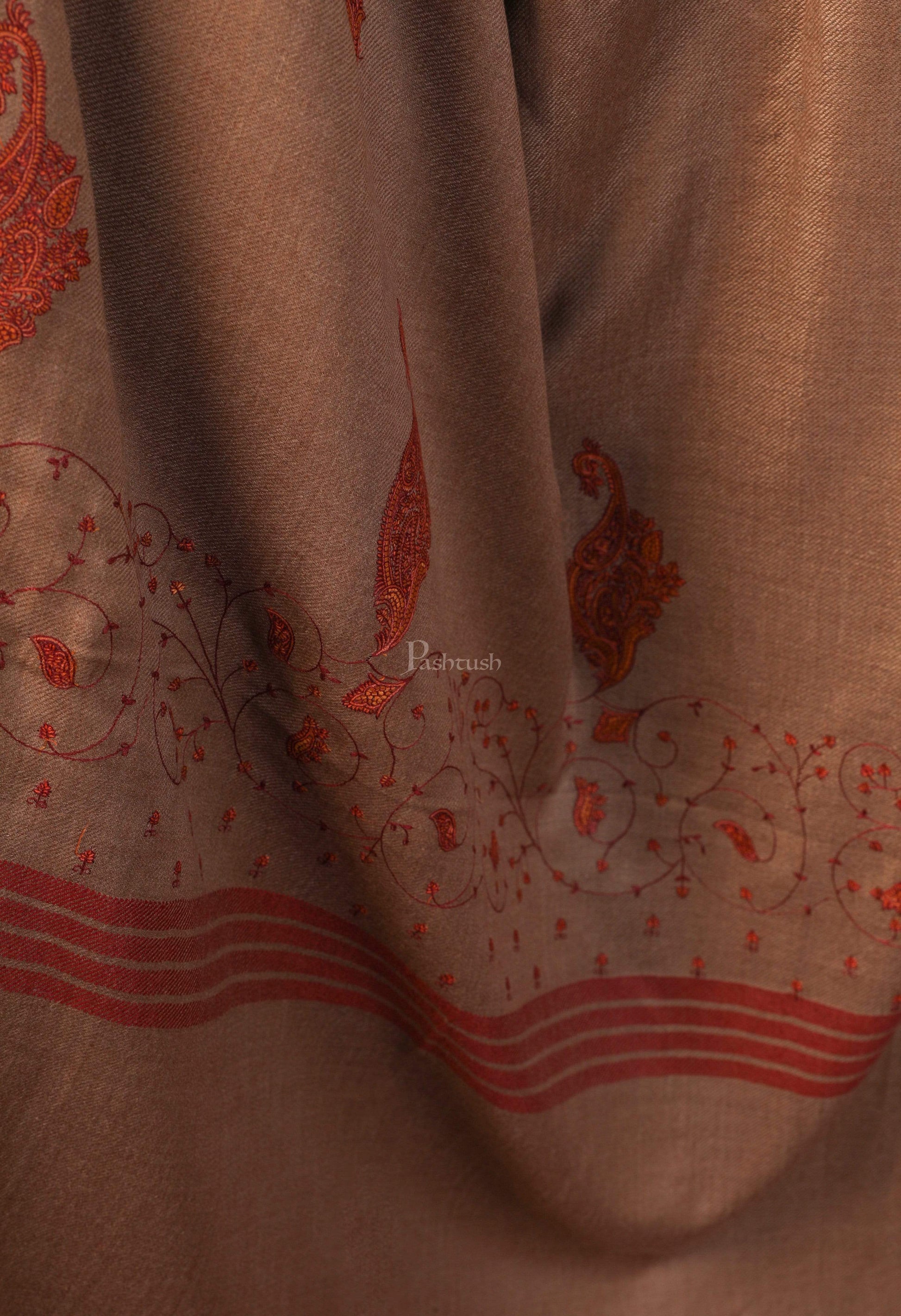 Pashtush India 114x228 Pashtush Womens Embroidery Shawl, Large and Warm