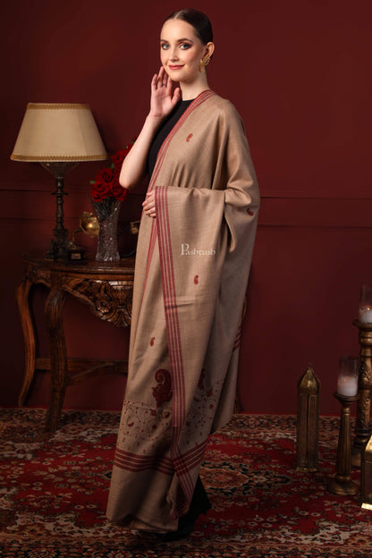 Pashtush India 114x228 Pashtush Womens Embroidery Shawl, Large and Warm