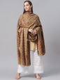 Pashtush India Womens Shawls Pashtush Womens Ethnic Shawl, Faux Pashmina, Soft And Warm, Beige