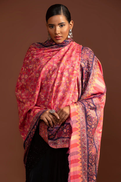 Pashtush India Womens Shawls Pashtush Womens Ethnic Weave Shawl, Reversible, Multicoloured
