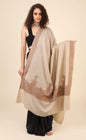 Pashtush India 114x228 Pashtush Womens, Extra fine Palla Embroidery Shawl, with Tone on Tone Needlework, Soft and Warm