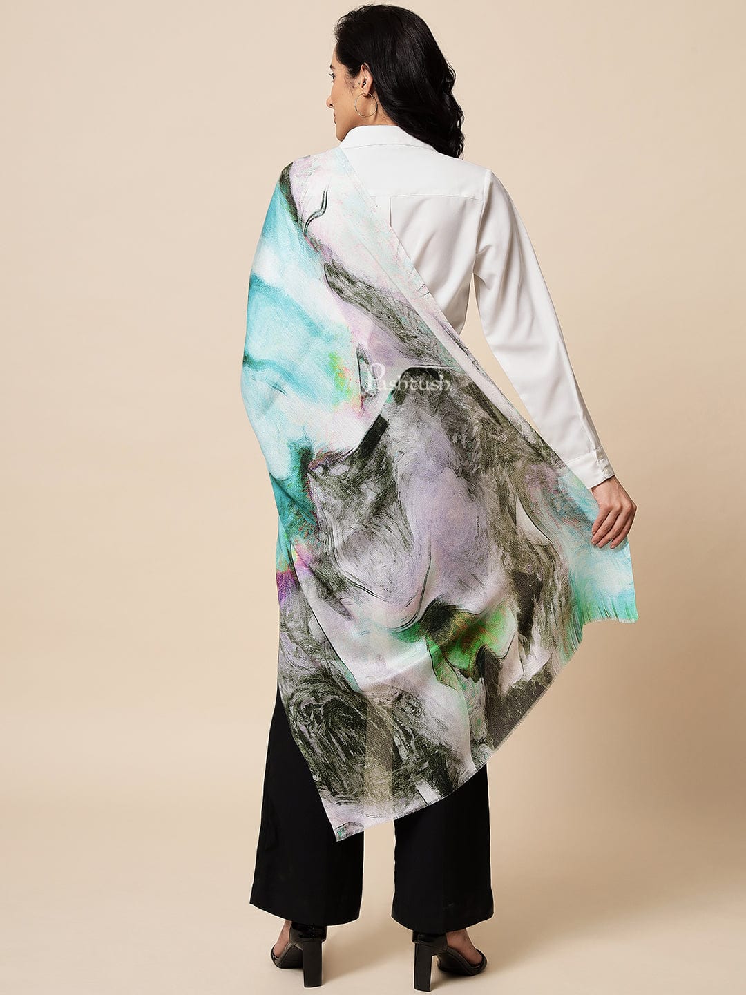 Pashtush India Womens Stoles and Scarves Scarf Pashtush Womens Extra Fine Soft Bamboo Stole, Multicolour