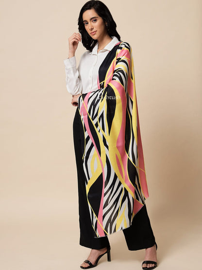 Pashtush India Womens Stoles and Scarves Scarf Pashtush Womens Extra Fine Soft Bamboo Stole, Multicolour