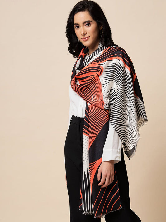Pashtush India Womens Stoles and Scarves Scarf Pashtush Womens Extra Fine Soft Bamboo Stole, Multicolour