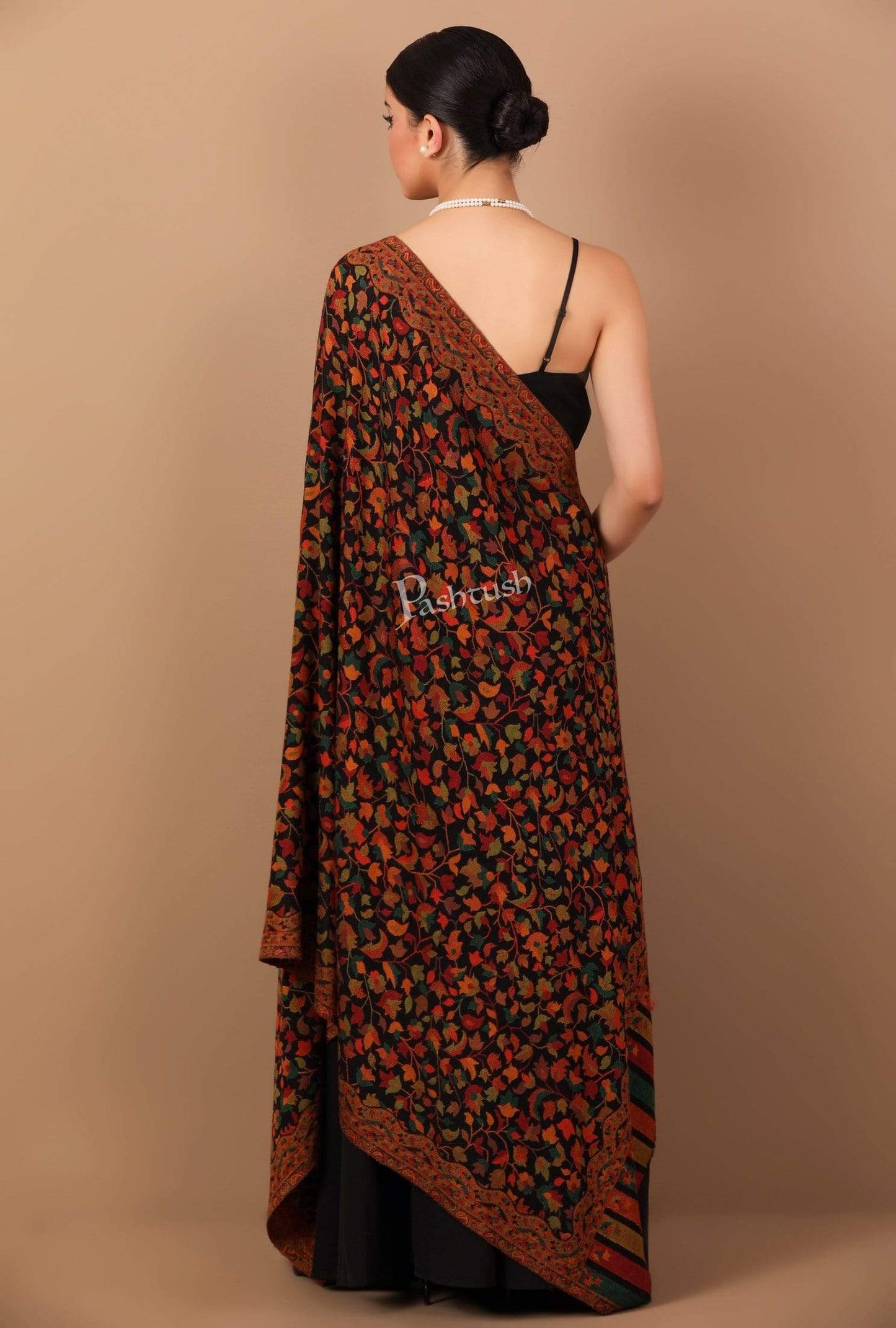Pashtush Shawl Store Shawl Pashtush Womens Extra Fine Soft Kaani Weave Shawl, Rich Multicoloured