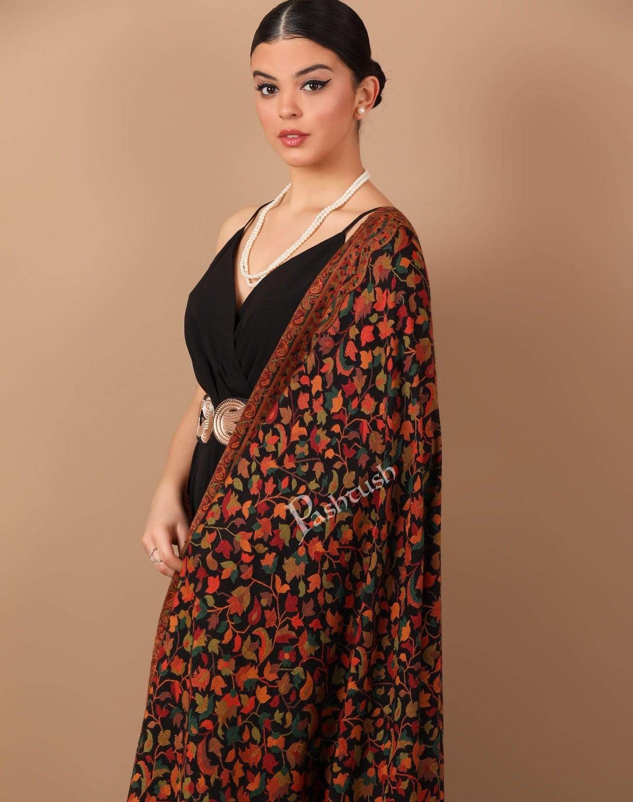 Pashtush Shawl Store Shawl Pashtush Womens Extra Fine Soft Kaani Weave Shawl, Richly Multicoloured