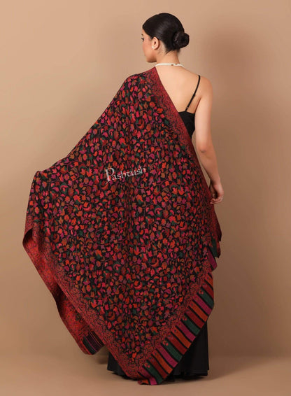 Pashtush India 100x200 Pashtush Womens Extra Fine Soft Kaani Weave Shawl, Fine Wool