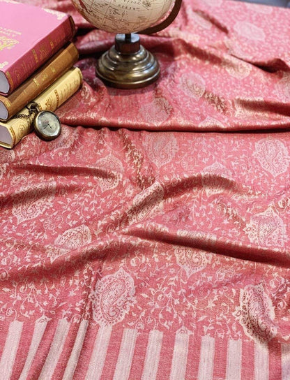 Pashtush Womens Extra Fine Wool Blend  Shawl Soft Ultra Light Weight Maroon