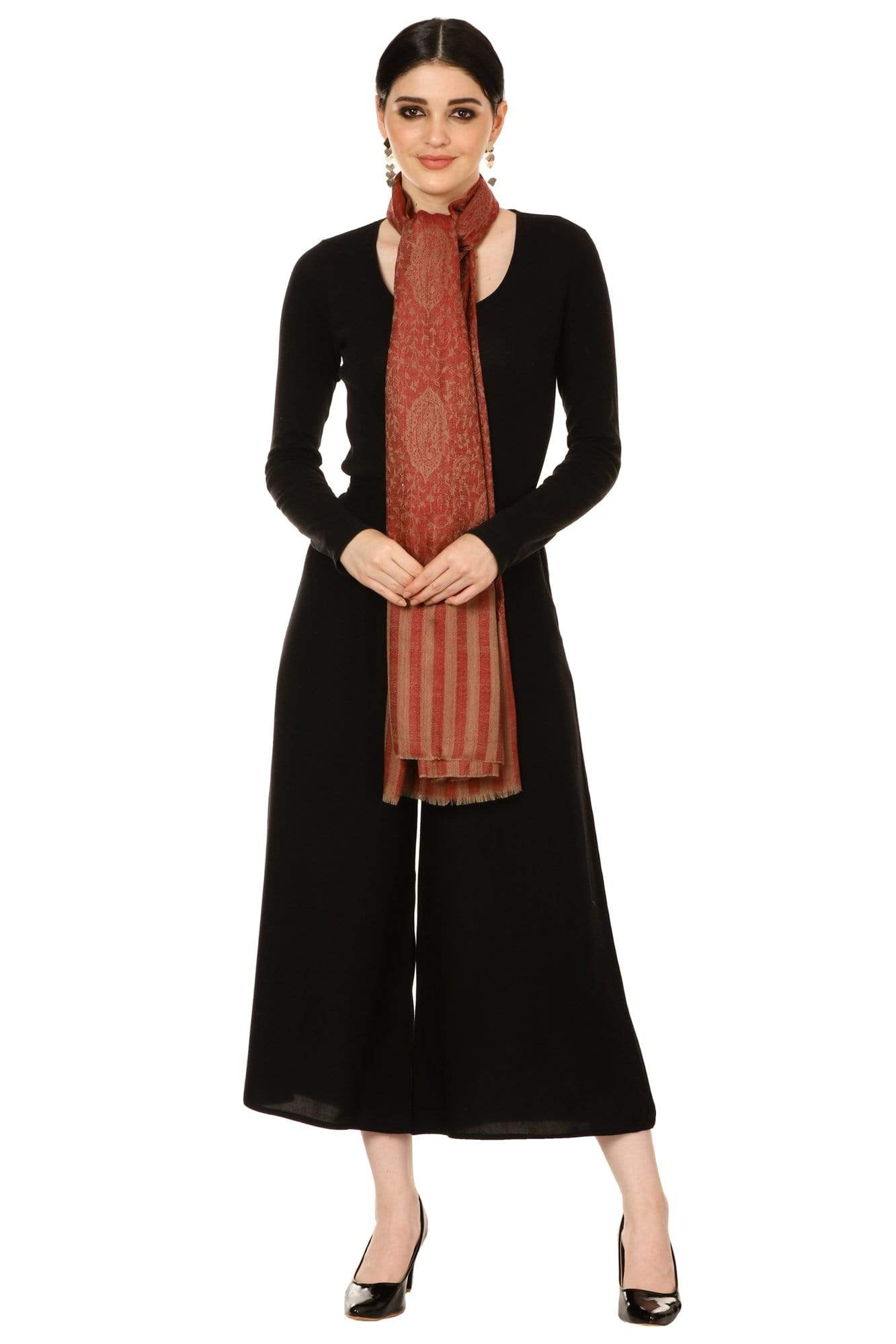 Pashtush Shawl Store Shawl Pashtush Womens Extra Fine Wool Blend Pashmina Shawl Soft Ultra Light Weight Maroon