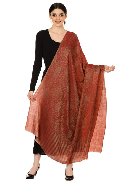 Pashtush Shawl Store Shawl Pashtush Womens Extra Fine Wool Blend Pashmina Shawl Soft Ultra Light Weight Maroon