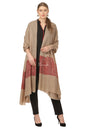 Pashtush India Womens Shawls Pashtush Womens Extra Fine Wool Blend Shawl, Jacquard, Soft, Warm And Ultra Light Weight
