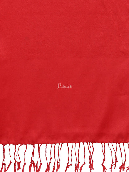 Pashtush India Womens Stoles and Scarves Scarf Pashtush Womens Extra Fine Wool Scarf, Stole, Scarlet Red (Solid Colour)