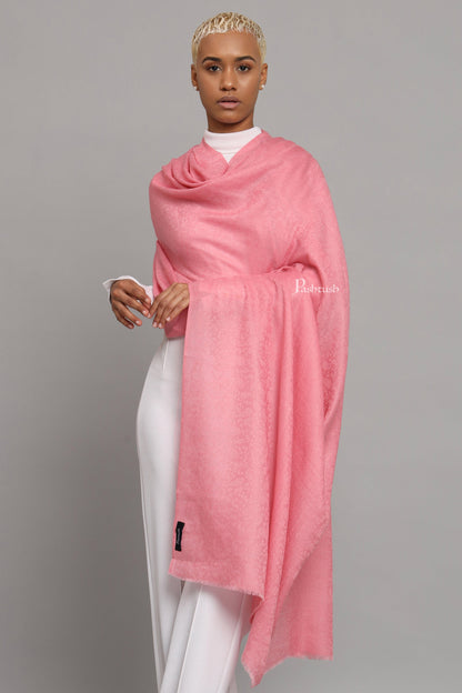 Pashtush India Womens Shawls Pashtush Womens Extra Fine Wool Shawl,  Design, Pink