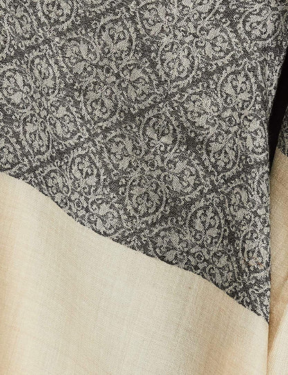 Pashtush India 114x228 Pashtush Womens Extra Fine Wool Shawl, Jacquard, Soft, Warm And Ultra Light Weight