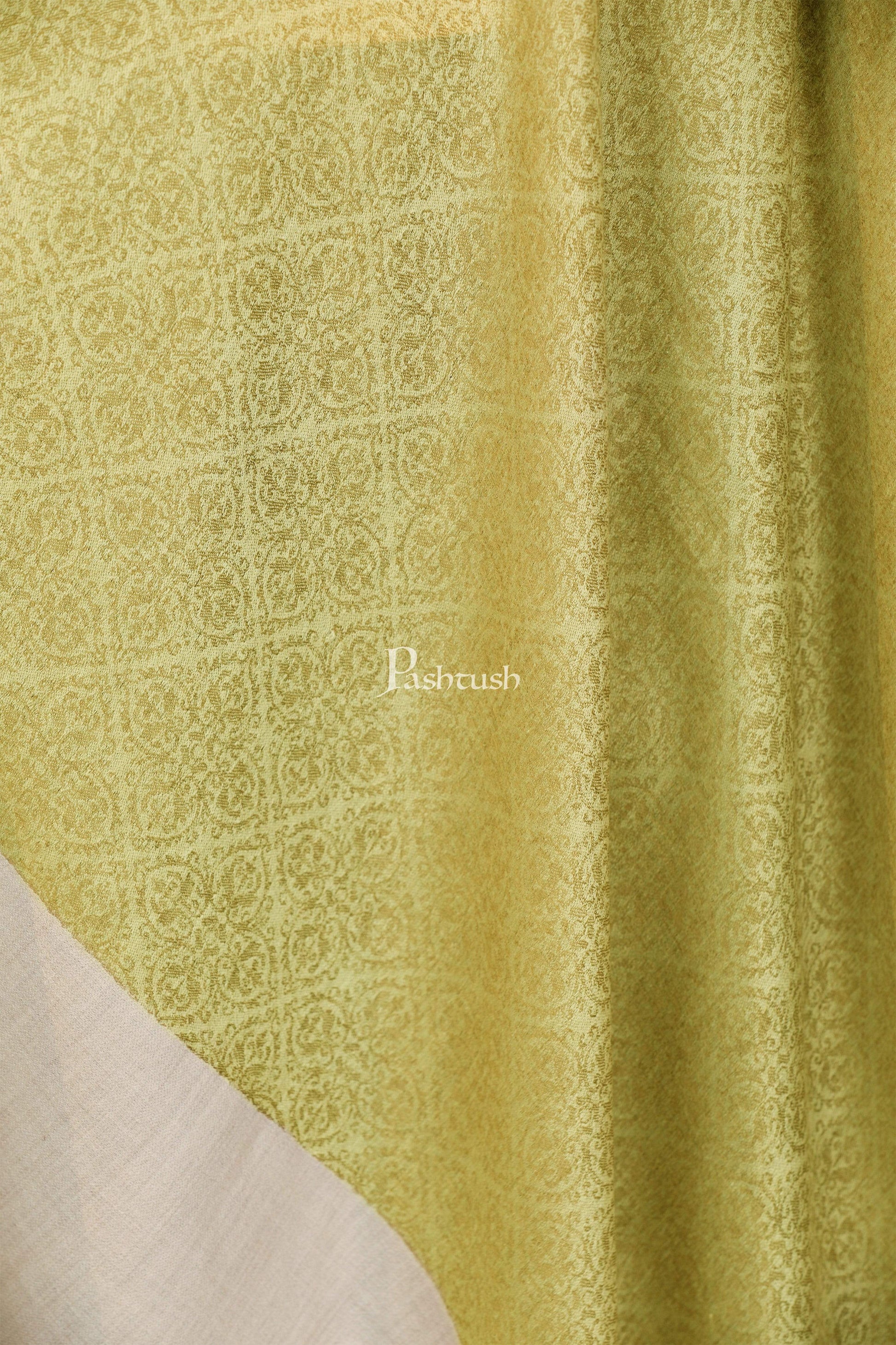 Pashtush India 114x228 Pashtush Womens Extra Fine Wool Shawl, Jacquard, Soft, Warm and Ultra Light Weight