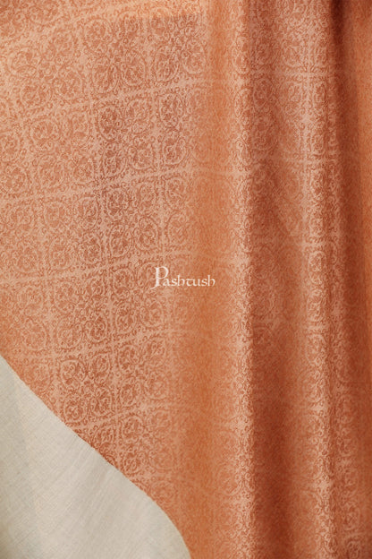 Pashtush India 114x228 Pashtush Womens Extra Fine Wool Shawl, Jacquard, Soft, Warm and Ultra Light Weight