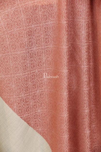 Pashtush India 114x228 Pashtush Womens Extra Fine Wool Shawl, Jacquard, Soft, Warm and Ultra Light Weight