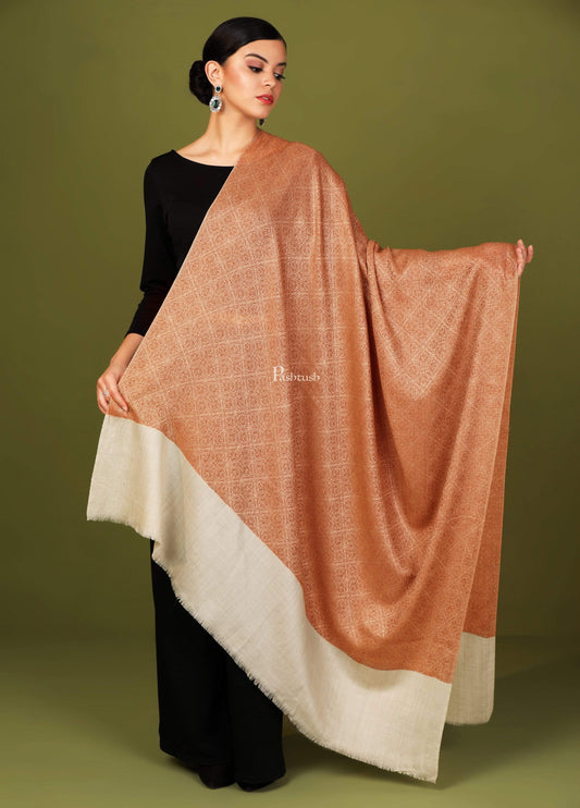Pashtush India 114x228 Pashtush Womens Extra Fine Wool Shawl, Jacquard, Soft, Warm and Ultra Light Weight