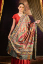 Pashtush India Womens Shawls Pashtush Womens Extra Fine Wool Shawl, Kalamkari Design, Multicolour